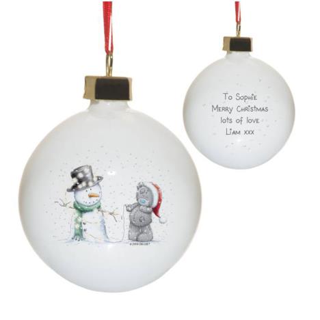Personalised Me to You Tatty & Snowman Christmas Bauble £12.99